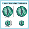 4 Pairs 2 Styles Eye PVC Headlight Car Sticker AJEW-HY0002-38B-2
