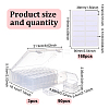 3 Bags Rectangle Plastic Organizer Storage Boxes with 30Pcs Mini Square Nail Art Small Items Cases and 168Pcs Label Printer Paper CON-DR0001-08-2