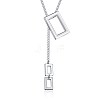 Brass Lariat Necklaces NJEW-BB35265-S-2