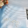 6Pcs 3 Styles Alloy Plastic Pearl Shoe Decoration Chain AJEW-CP0006-50-3