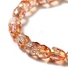 Electroplate Transparent Glass Beads Strand GLAA-G088-05-4