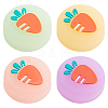 4Pcs 4 Colors Silicone Replacement Thumb Grip Caps AJEW-GF0009-67B-1