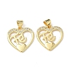 Brass Micro Pave Cubic Zirconia Pendants KK-L243-14G-06-1