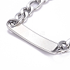 667 Stainless Steel Figaro Chain ID Bracelets BJEW-G631-03P-1-3