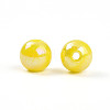 Electroplate Pearlized Glass Pearl Beads EGLA-T021-14B-09-2