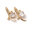 Brass Micro Pave Cubic Zirconia Pendants KK-Z112-09G-1