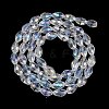 Transparent Electroplate Glass Beads Strands EGLA-N013-T8mm-B-M-3