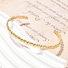 304 Stainless Steel Cuff Bangles for Women AJEW-P127-15G-3