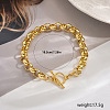 Classic Brass Rolo Chain Bracelets for Women DL2887-2-2