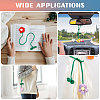 7Pcs 7 Colors Polyester Crochet Flower Bookmarks AJEW-CA0004-54-7