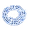 Anti-Tarnish Electroplate Rondelle Glass Beads Strands LS-EGLA-T021-3mm-17-04-2