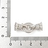 925 Sterling Silver Micro Pave Clear Cubic Zirconia Fold Over Clasps STER-U001-21P-3