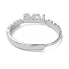 Non-Tarnish 304 Stainless Steel Heart with Word Love Adjustable Rings RJEW-D006-20P-3