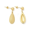 Ion Plating(IP) 304 Stainless Steel Teardrop Dangle Stud Earrings for Women EJEW-A119-16G-4