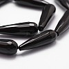 Natural Black Onyx Beads Strands G-P161-24-30x10mm-3