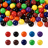 100Pcs 10 Colors Food Grade Eco-Friendly Silicone Focal Beads SIL-TA0001-27-1