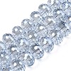 Electroplate Transparent Glass Beads Strands EGLA-N002-16-A01-1