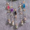 7 Chakra Natural & Synthetic Gemstone Chips Wreath Hanging Suncatchers HJEW-F023-04-4