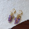 Brass Micro Pave Cubic Zirconia Dangle Earrings WG2D2E7-01-4