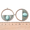 Alloy with Synthetic Turquoise Pendants FIND-B055-01F-3