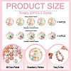 28Pcs 2 Styles Printed Opaque & Transparent Acrylic Beads OACR-TA0005-10-4