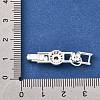 Brass Micro Pave Clear Cubic Zirconia Fold Over Clasps KK-R222-04S-3