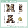 8Pcs 2 Styles Letter Polyester Iron on/Sew On Patches PATC-FG0002-70-2