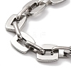 201 Stainless Steel Rectangle Link Chain Necklace NJEW-F222-24P-3