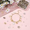 60Pcs 6 Style Heart Alloy Pendants FIND-FH0003-46-2