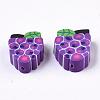 Autumn Theme Handmade Grape Polymer Clay Beads CLAY-R060-41A-3