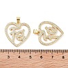 Rack Plating Brass Micro Pave Clear Cubic Zirconia Pendants KK-Z064-20G-3