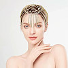 Metal Rhinestone Tassel Hair Chain Hat for Bridal DIY-WH0504-183-6