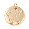 Brass with Clear Cubic Zirconia Pendants LS-KK-N256-24K-G-1
