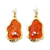 Teardrop Brass Enamel Stud Earrings EJEW-Z086-15G-4