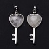 Natural Quartz Crystal Pendants G-I321-06P-18-3
