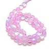 Synthetic Moonstone Beads Strands G-F142-10mm-09-2