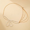 Iron & Plastic Imitation Pearl Butterfly Multilayer Waist Chains WG7FE85-03-2