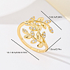 Brass Micro Pave Cubic Zirconia Finger Rings for Women FU0623-2-2