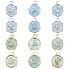 6Pcs 6 Styles 304 Stainless Steel Pendants STAS-YW0011-12G-2