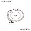 304 Stainless Steel Cable Chain Bracelets STAS-OY015-99P-2
