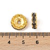 Brass Rhinestone Spacer Beads RB-A014-L12mm-18G-3