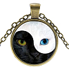 Picture Glass Pendant Necklaces NJEW-O111-001AB-1