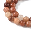Natural Pink Aventurine Beads Strands X-G-P257-05-6mm-5