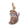 Spray Painted Alloy Pendants AL-CBAE186-05G-1