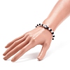 Polymer Clay Yin Yang & Acrylic Round Beaded Necklace and Stretch Bracelet SJEW-JS01243-4