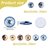 32Pcs 8 Colors Glass Cabochons GLAA-FH0001-92-2