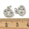 Rack Plating Brass Micro Pave Cubic Zirconia Pendants KK-K386-02J-P-3