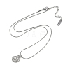 304 Stainless Conch Shell Shaped Pendant Round Snake Chain Necklaces NJEW-Z044-03P-2