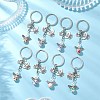 Porcelain & Glass Pearl & Alloy Keychain KEYC-JKC01157-2