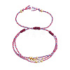 Adjustable Nylon and Cotton Multi-strand Bracelets QC4943-10-1